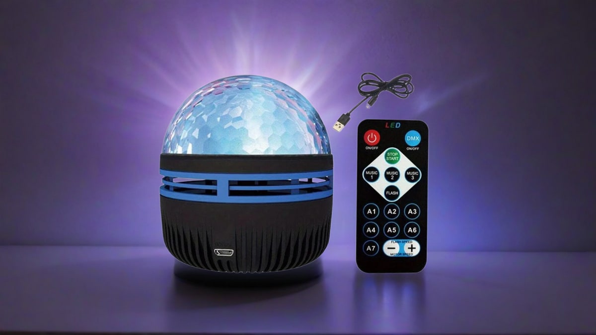 Futora Galaxy Projector glowing in a cozy aesthetic bedroom