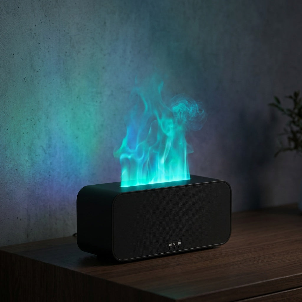 Futora Flame Diffuser teal RGB flame